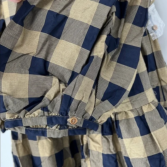 Summersalt plaid Tiered mini Dress medium - Picture 2 of 9